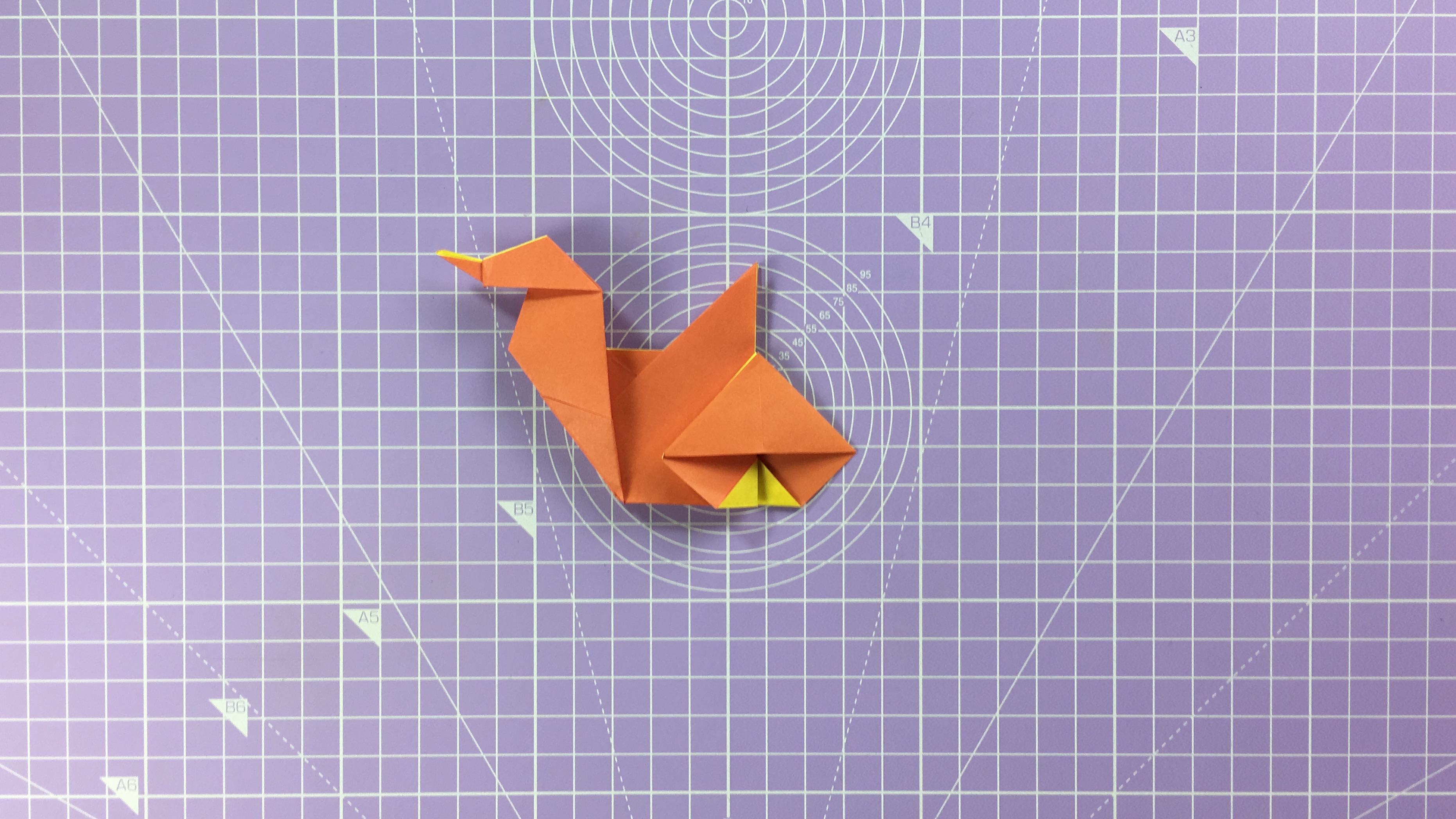 How to make an origami duck - step 18