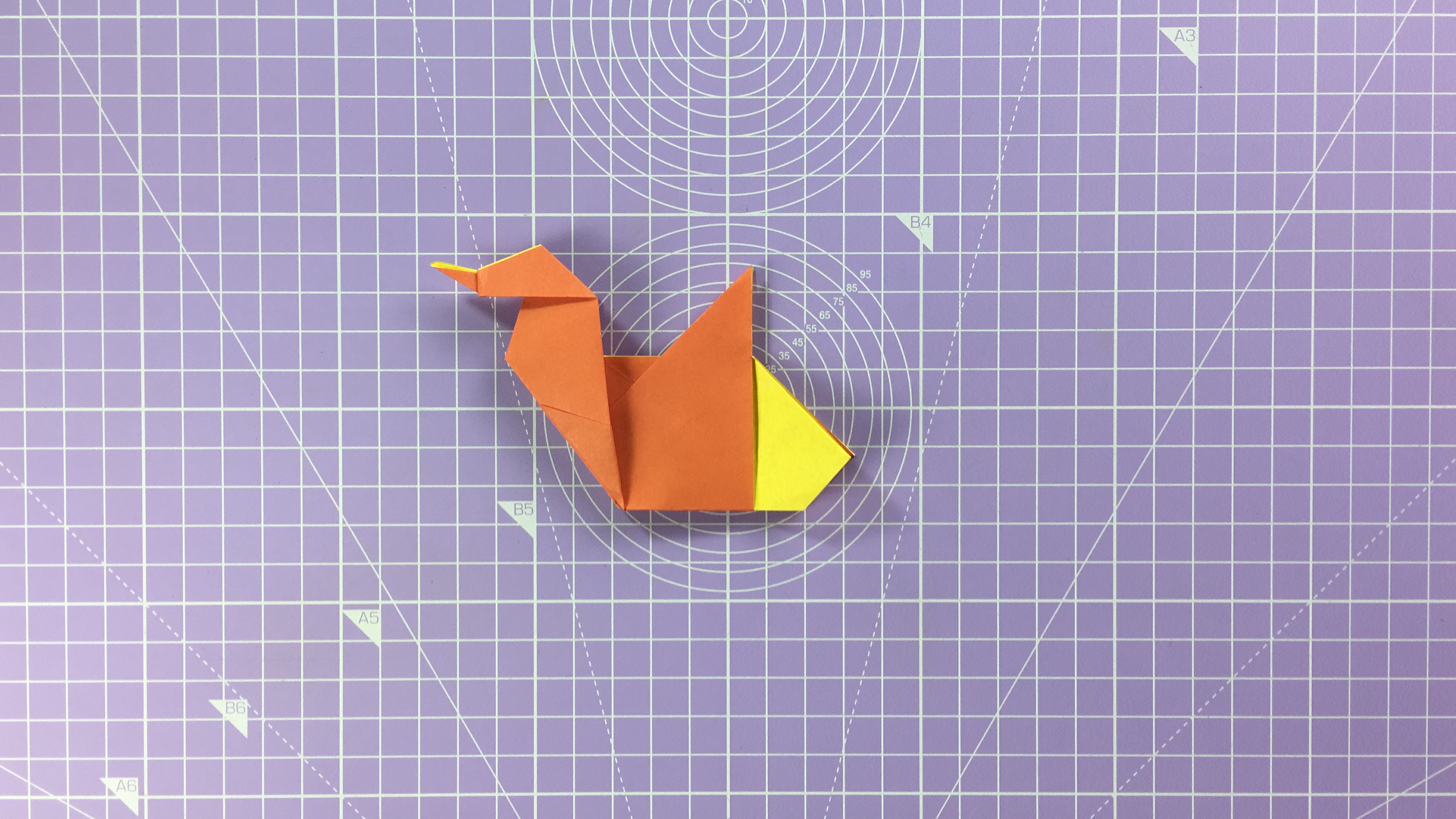 How to make an origami duck - step 19