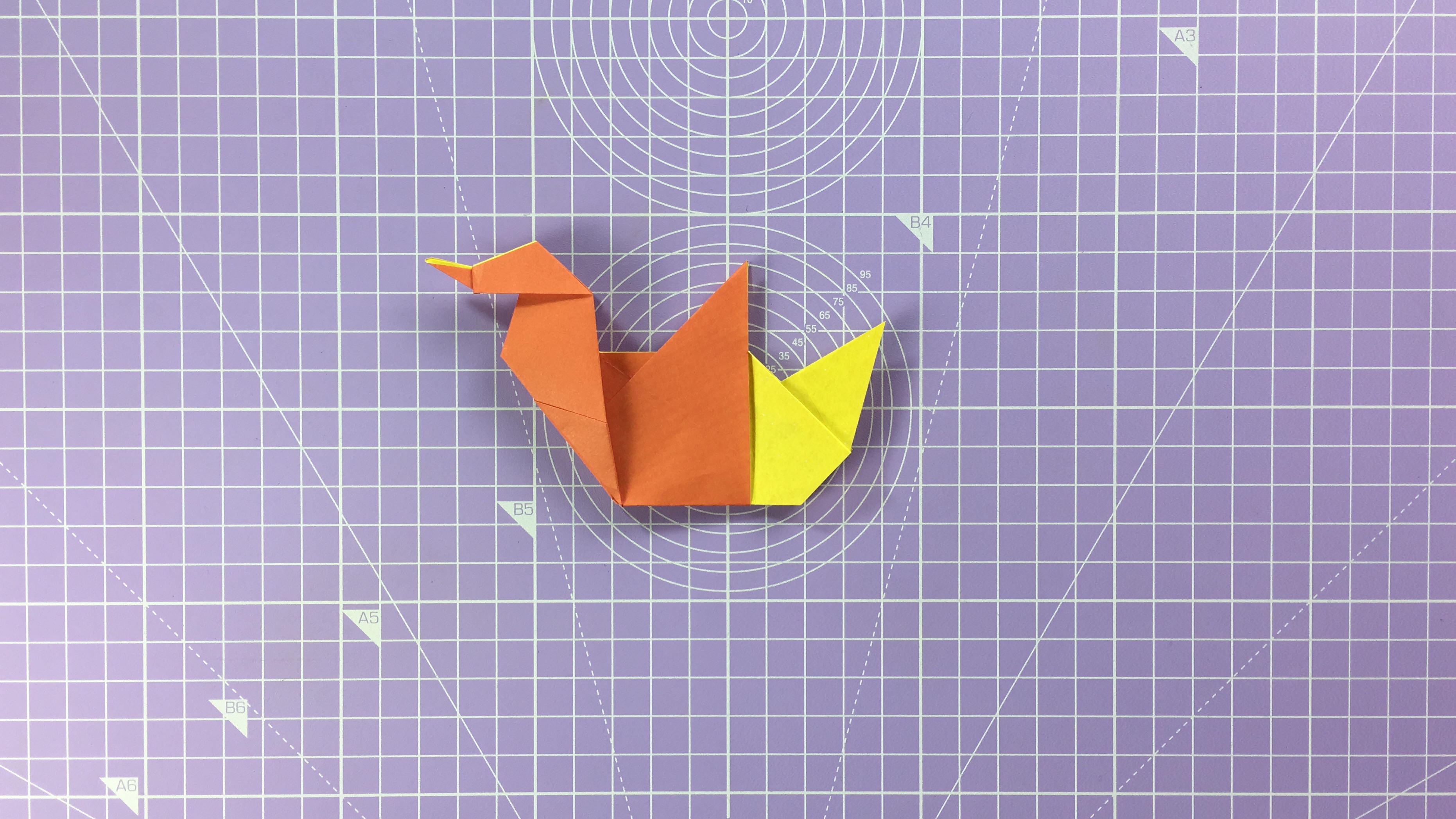 How to make an origami duck - step 20
