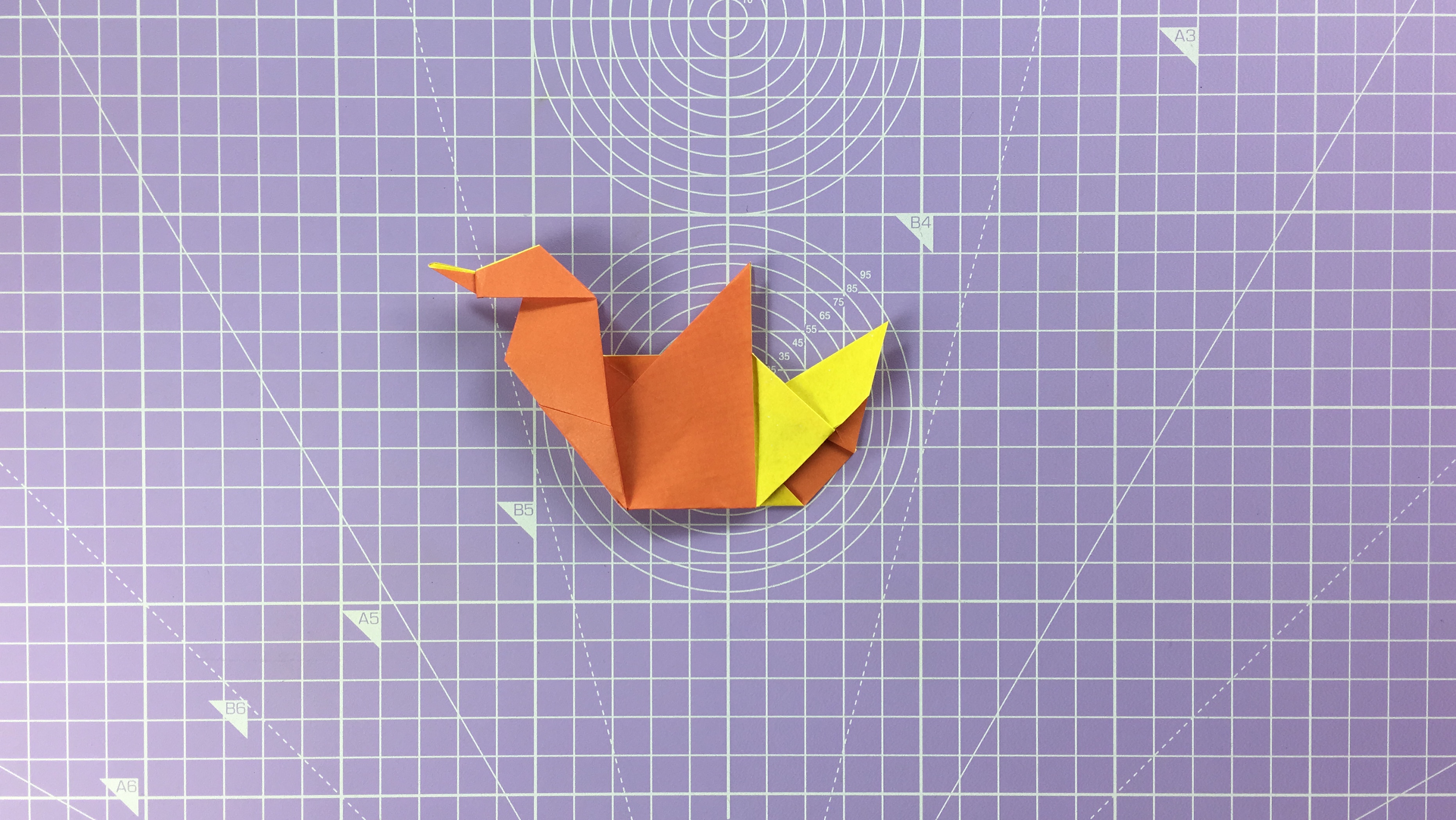 How to make an origami duck - step 21a