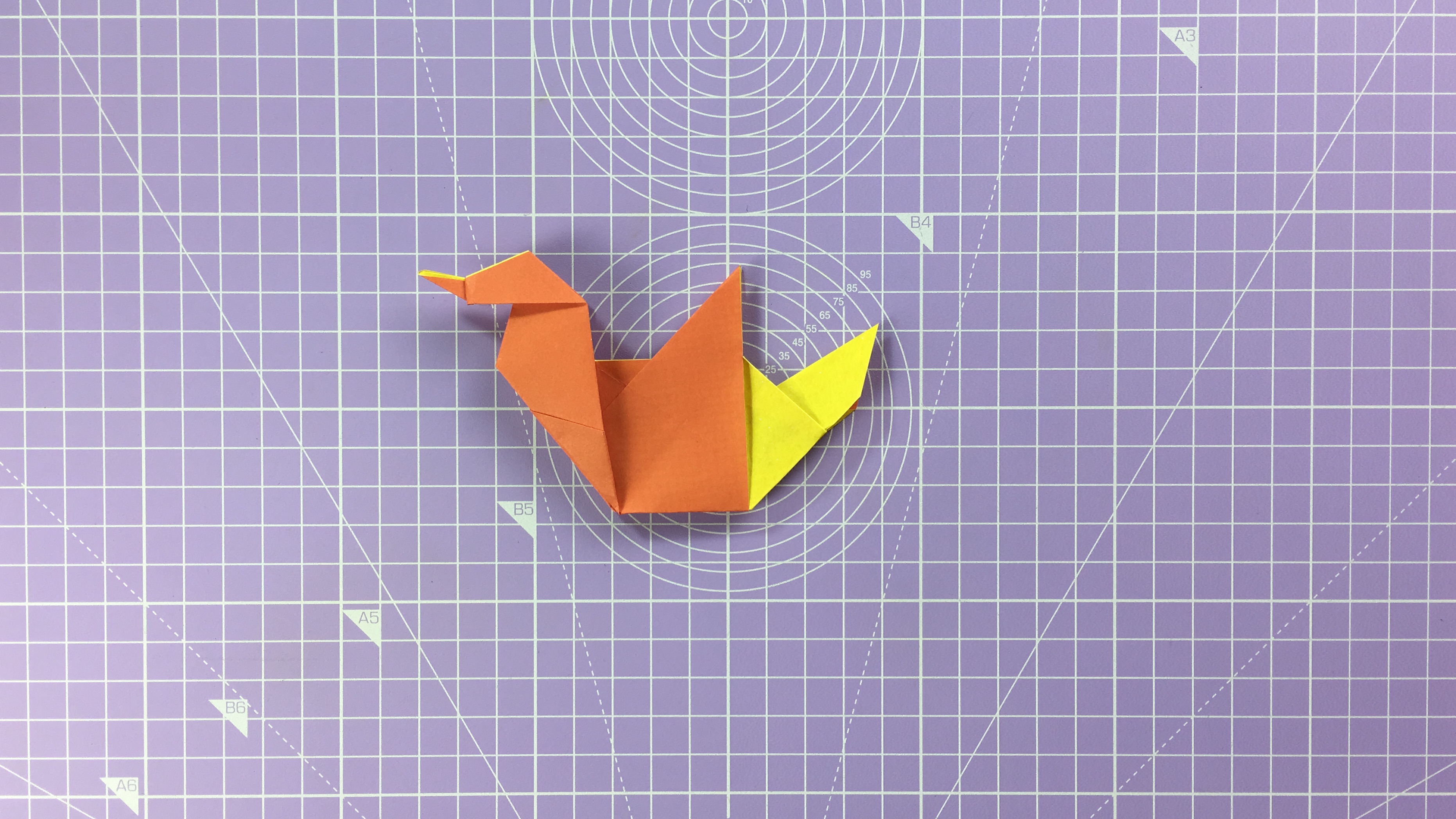 How to make an origami duck - step 21b