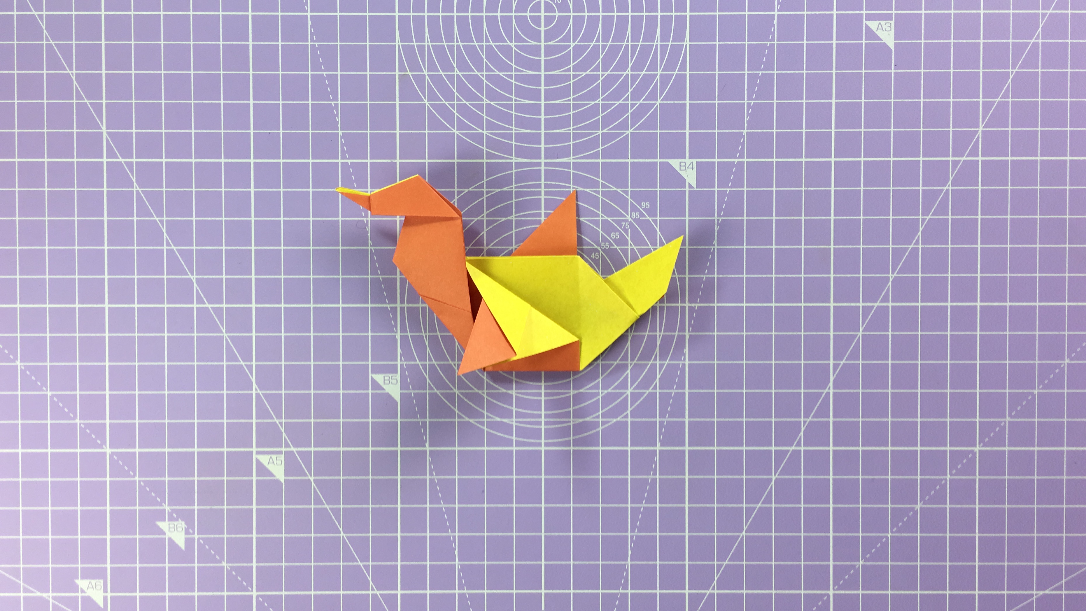 How to make an origami duck - step 22a