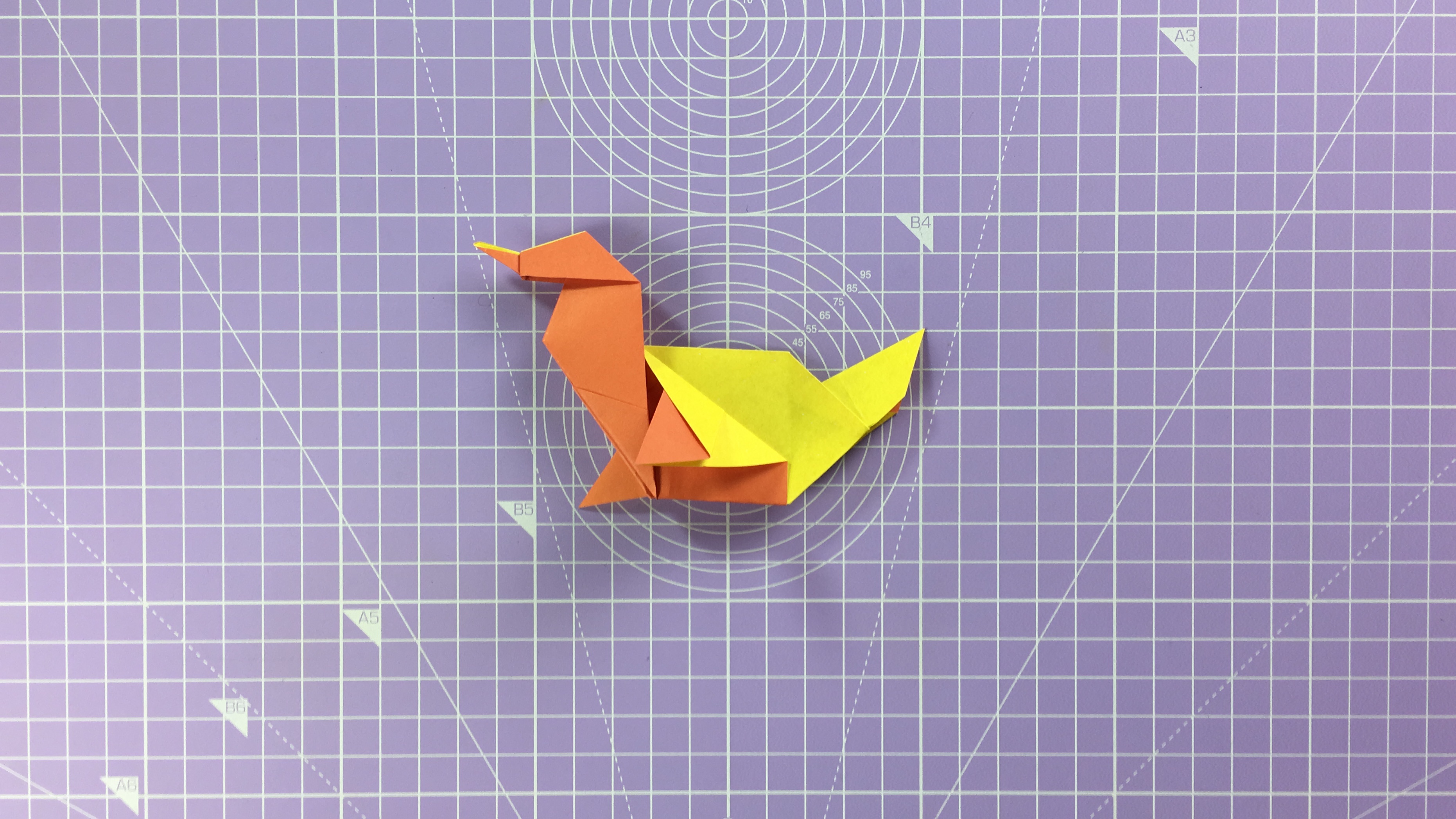 How to make an origami duck - step 22b
