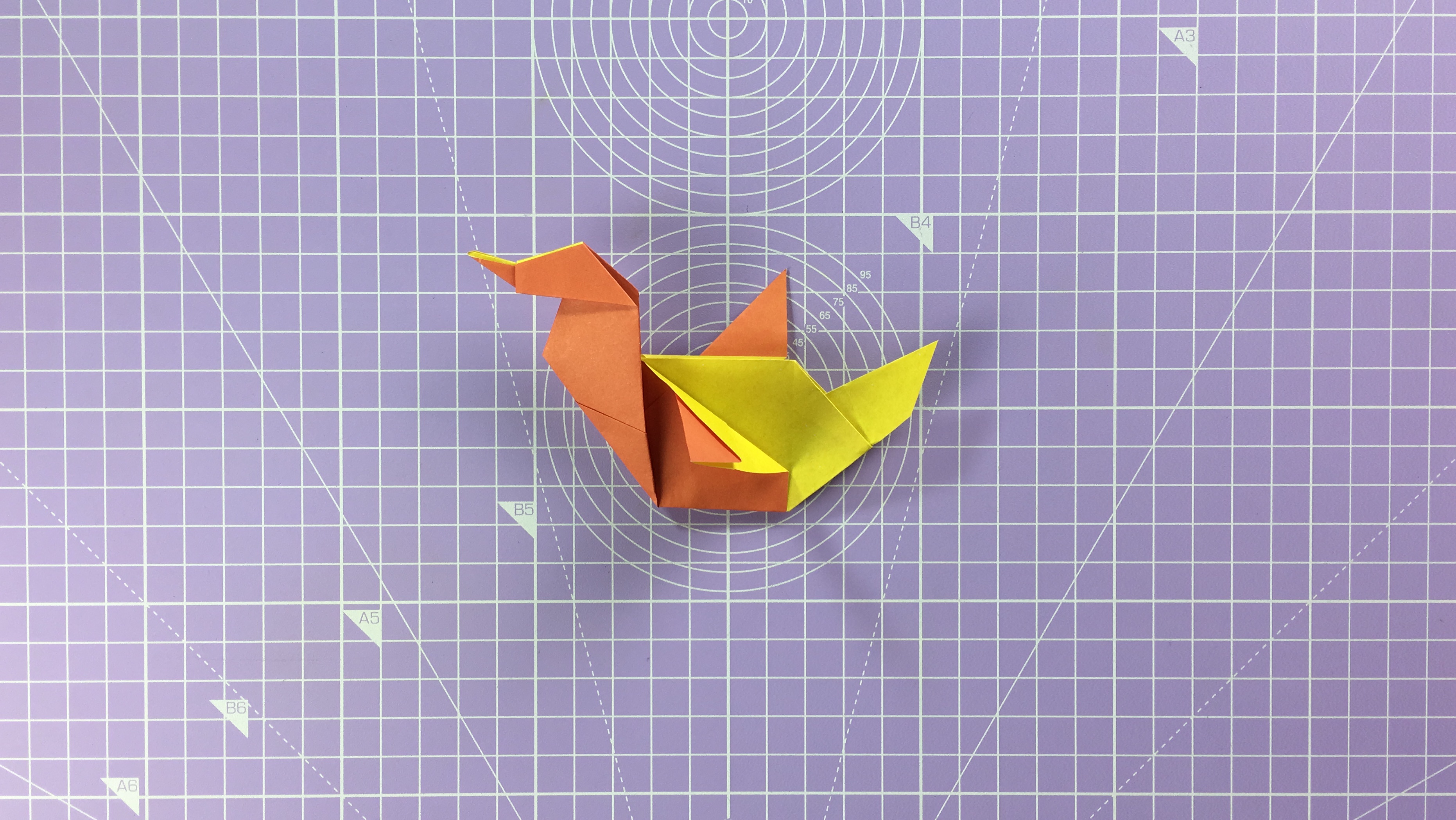 How to make an origami duck - step 22c