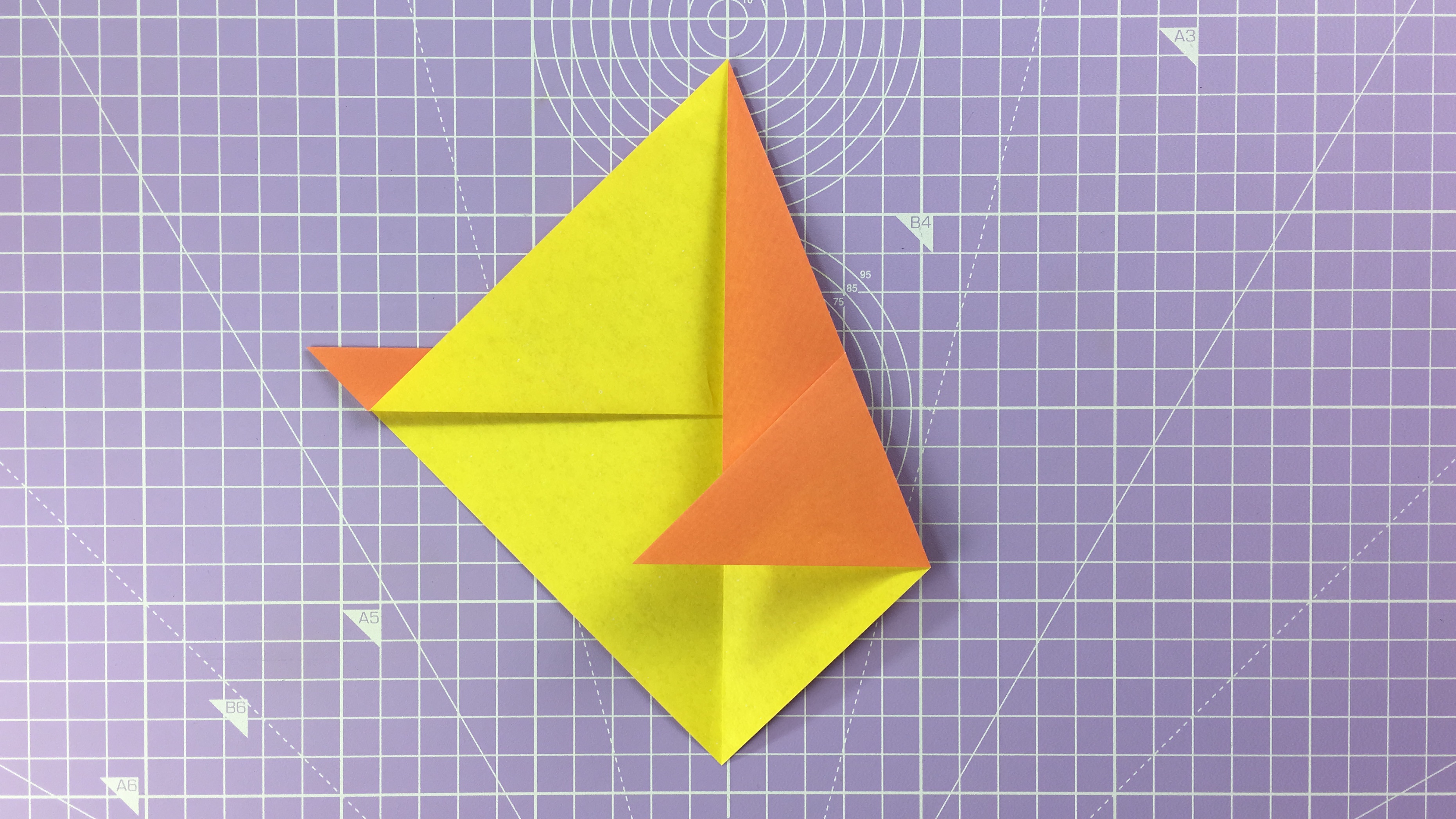 How to make an origami duck – step 4
