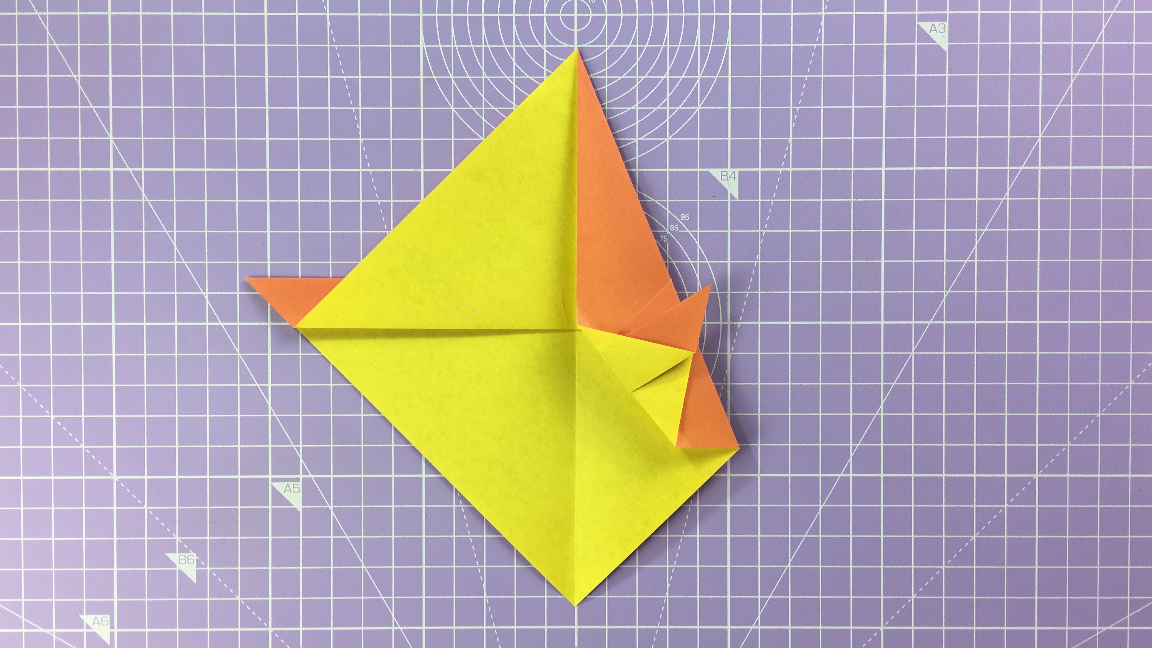 How to make an origami duck – step 5