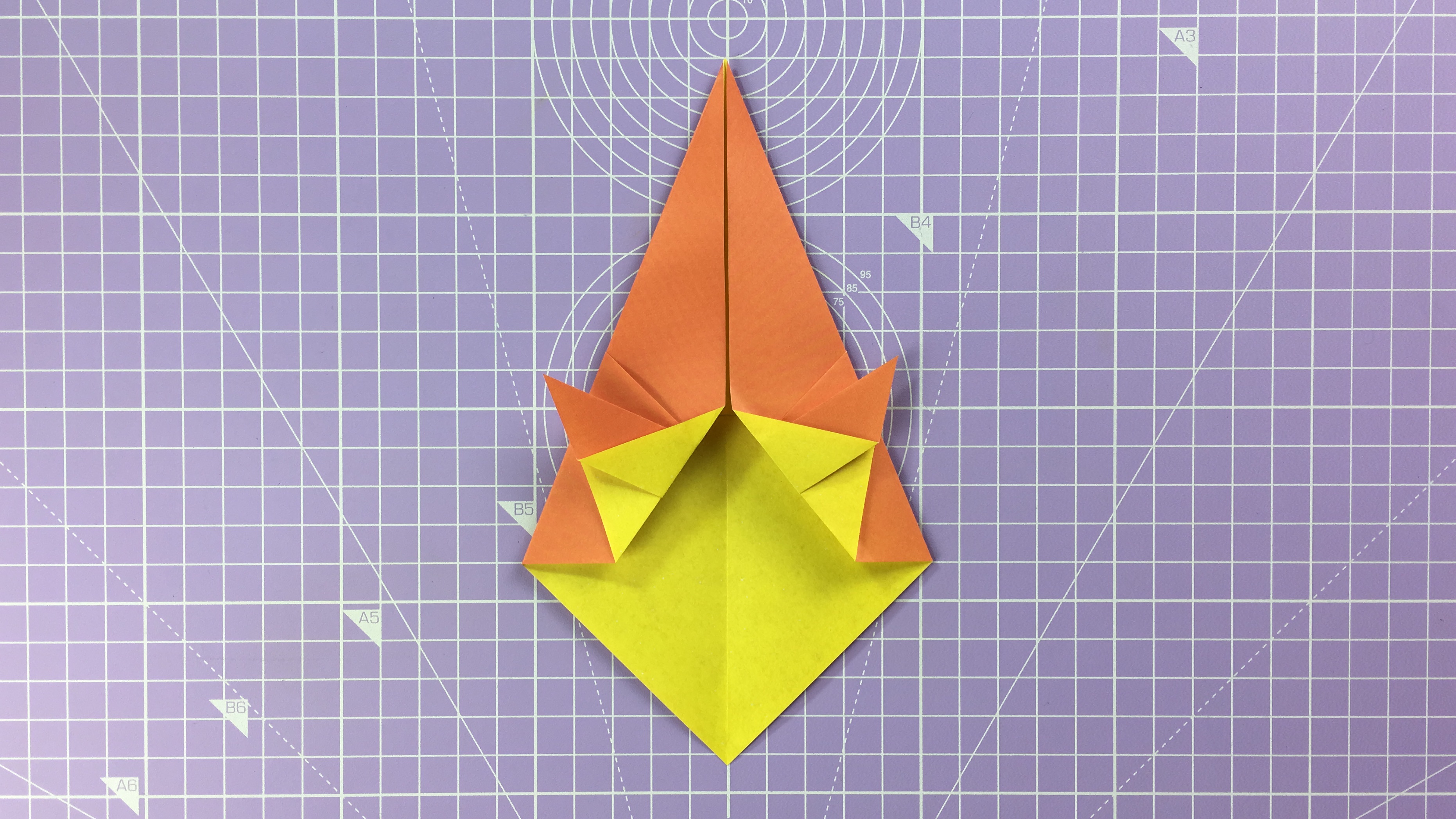 How to make an origami duck – step 7