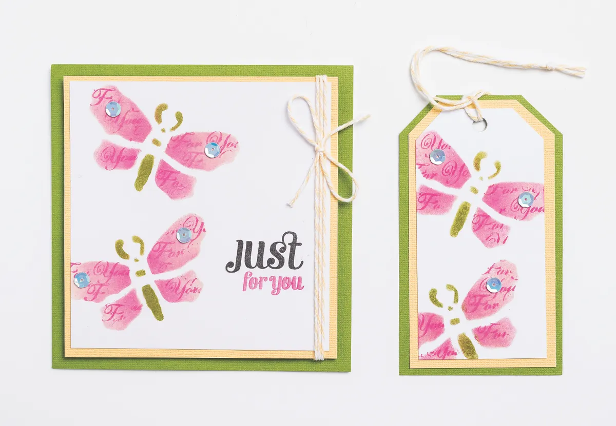 How to use stencils - card inspiration