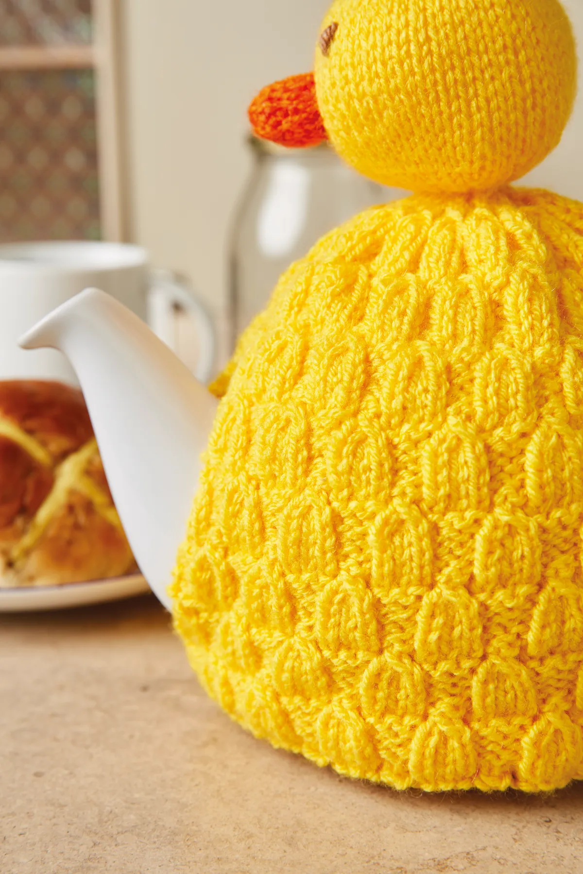 how to knit a tea cosy side