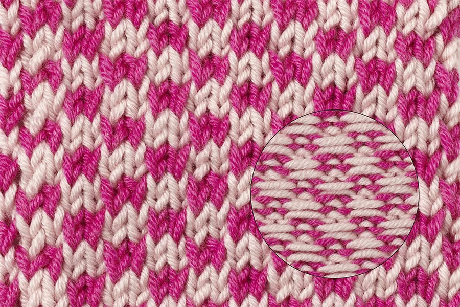 Slip stitch knitting colourwork