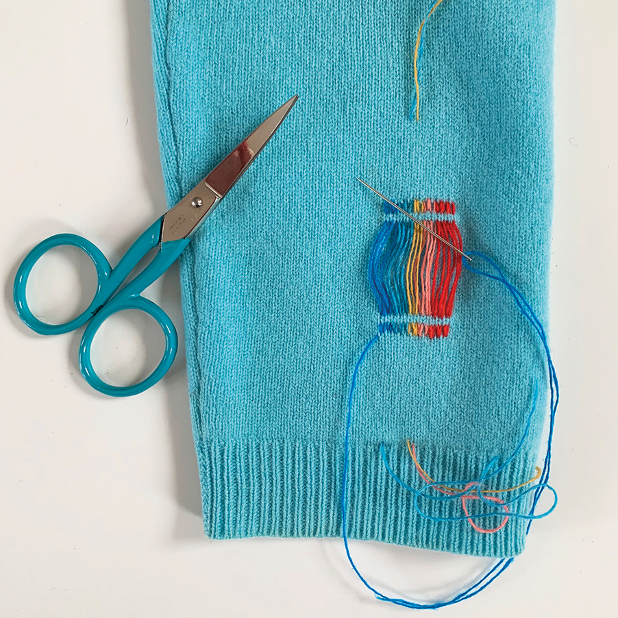How to do visible mending - Gathered