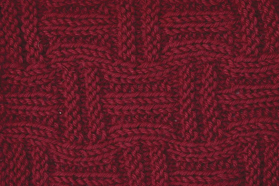Textured knitting stitch patterns Double Basket