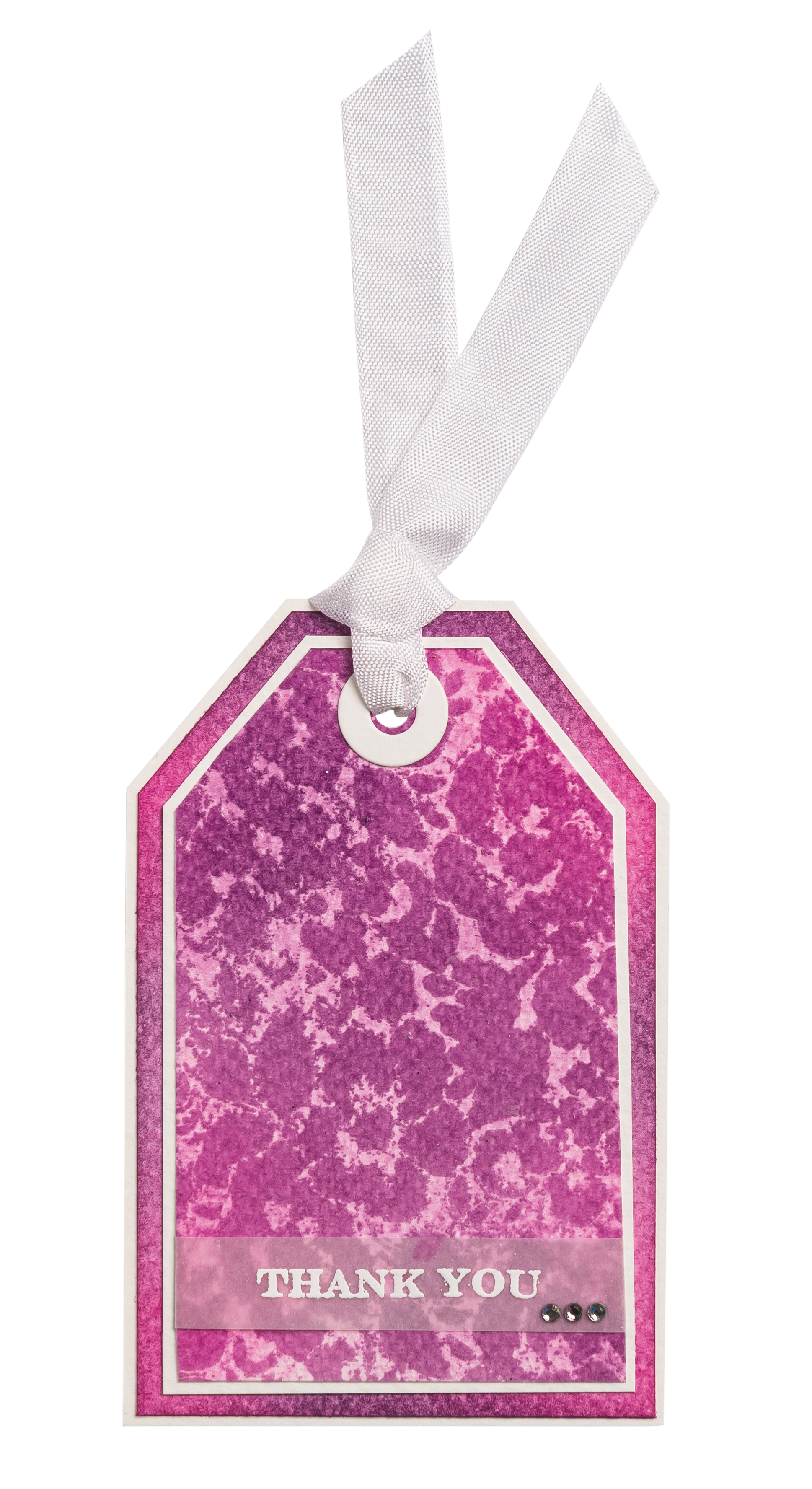 Water bleached gift tag