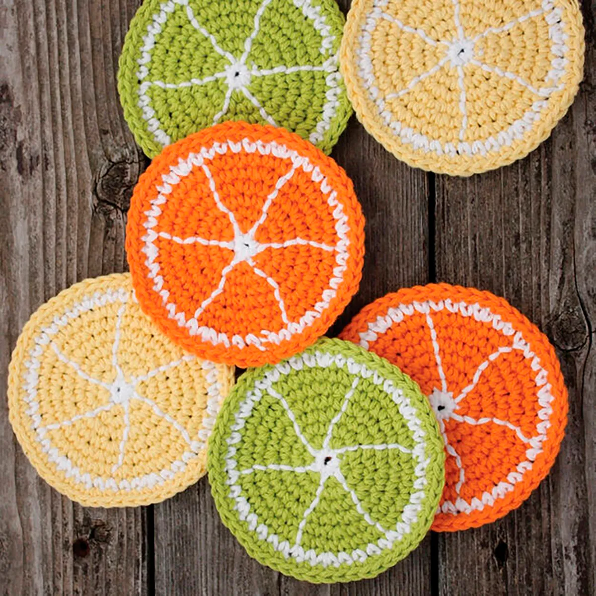 citrus coaster beginner crochet pattern
