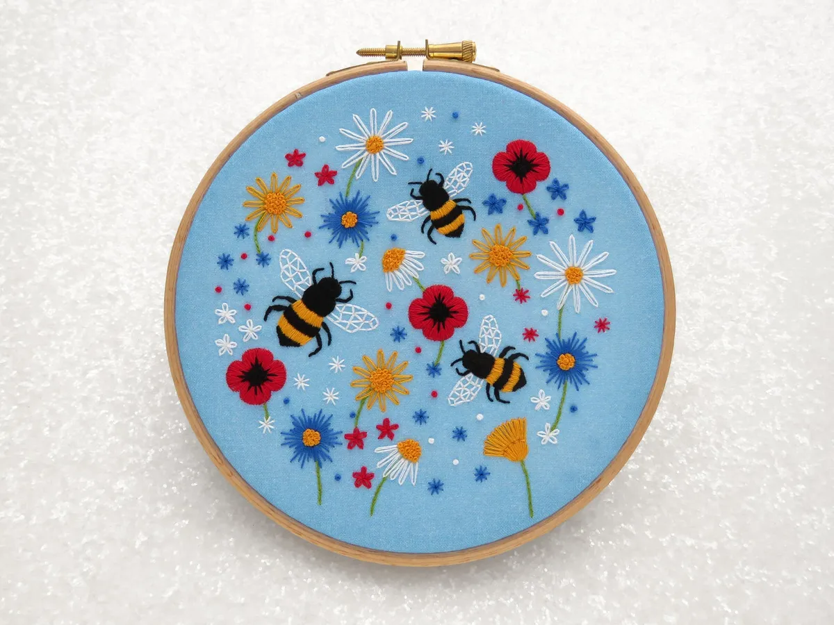 craft kits for adults bee embroidery