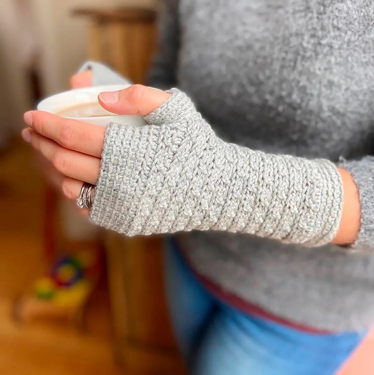 fingerless mitts beginner crochet pattern
