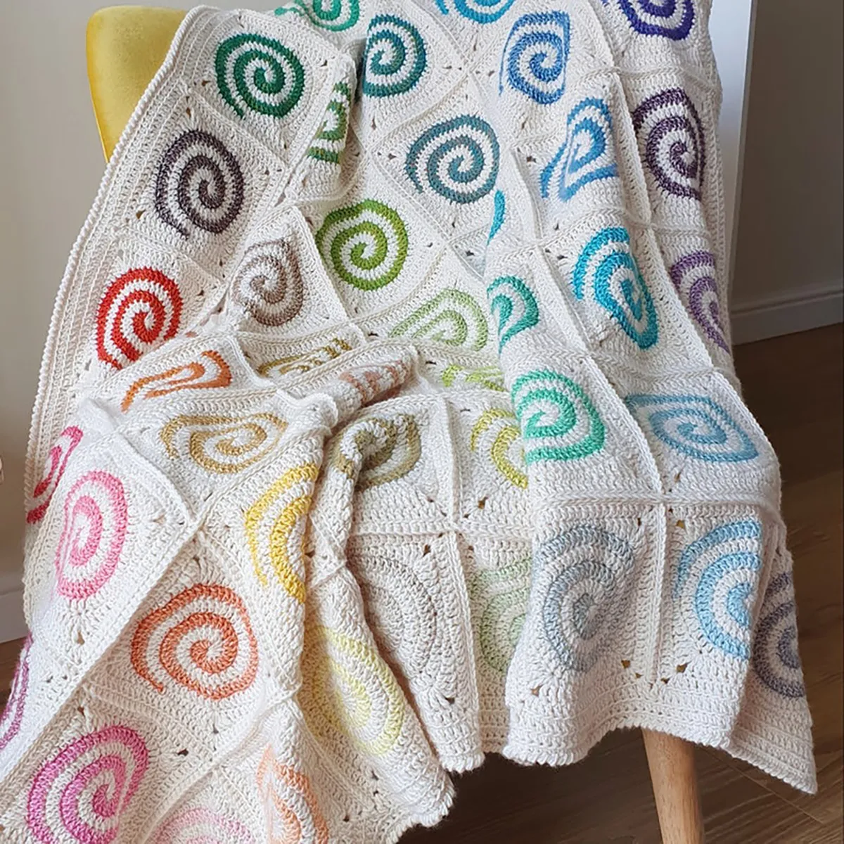 spiral baby blanket crochet pattern