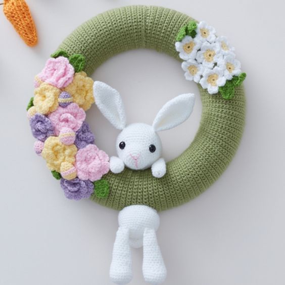 spring wreath ideas crochet