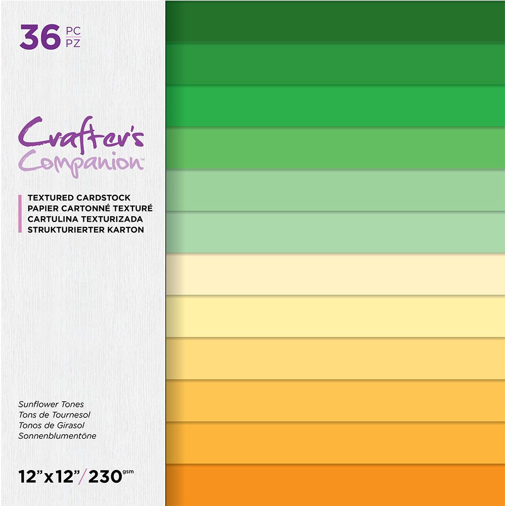 Crafter’s Companion 12×12 textured cardstock – sunflower