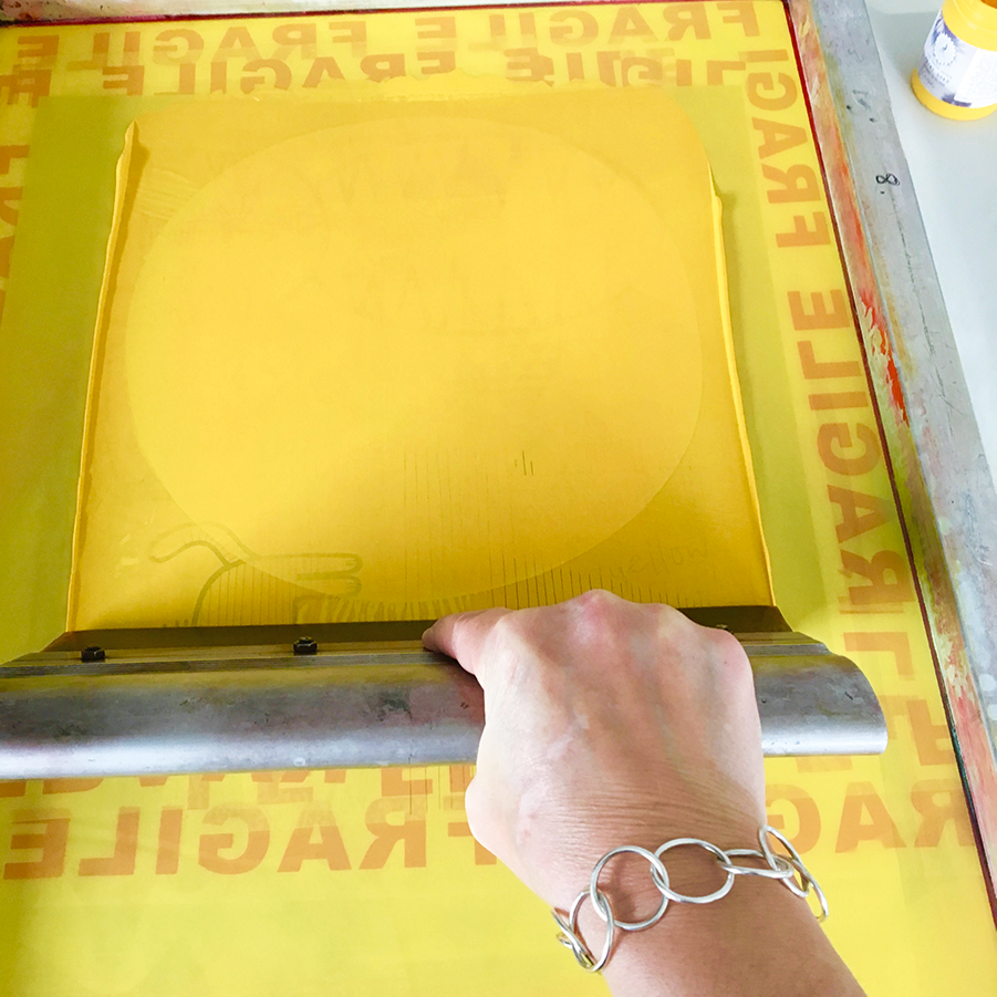 DIY screen printing tea towels step5