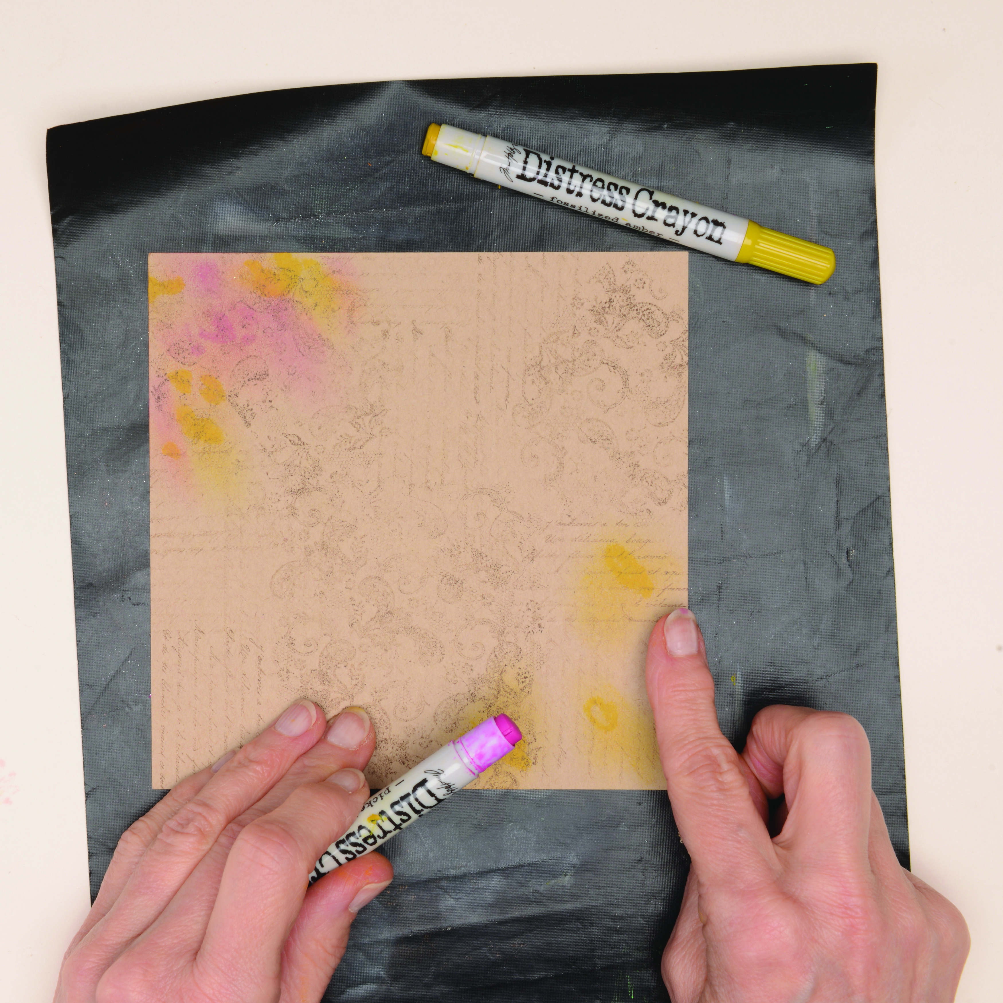 How to use Tim Holtz Distress Crayons – step 2
