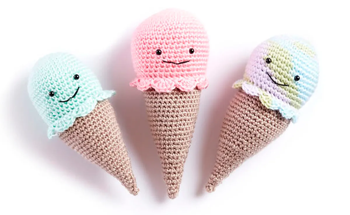 amigurumi ice cream beginner crochet pattern