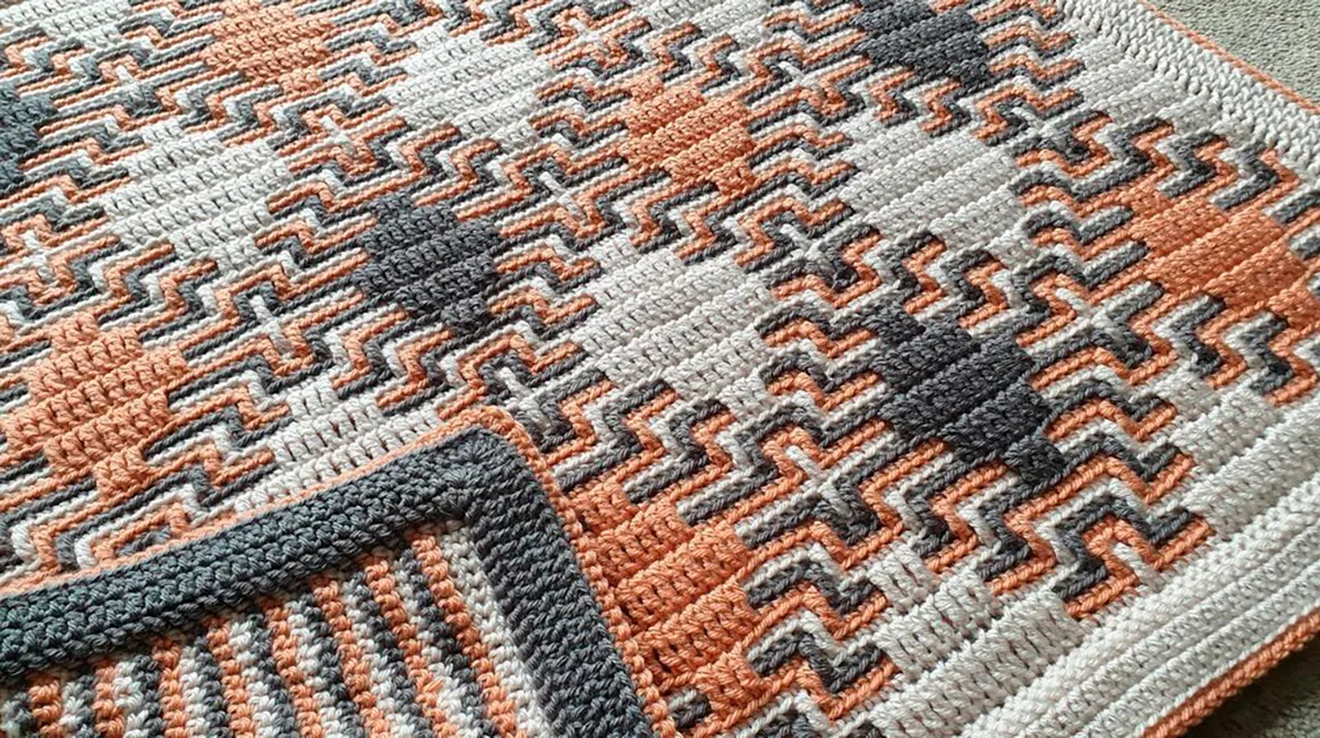 diamond afghan crochet pattern