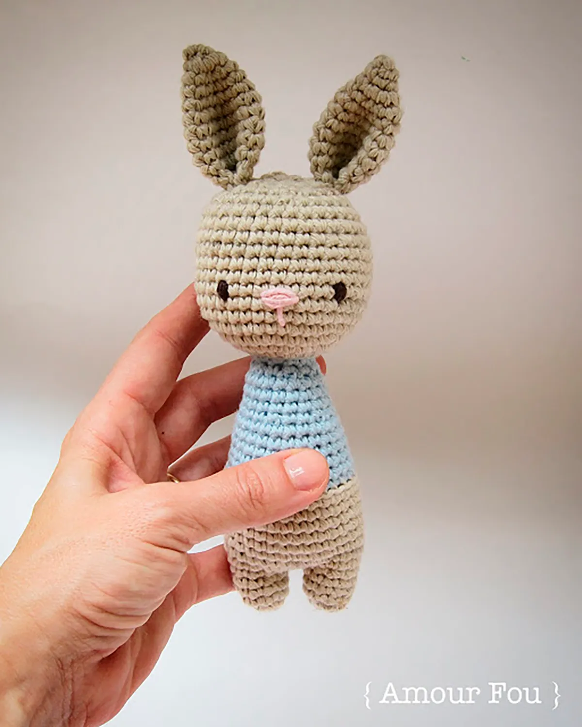 free amigurumi bunny rattle crochet pattern