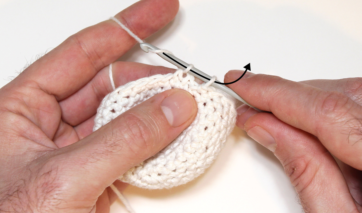 how to invisible decrease crochet step 06