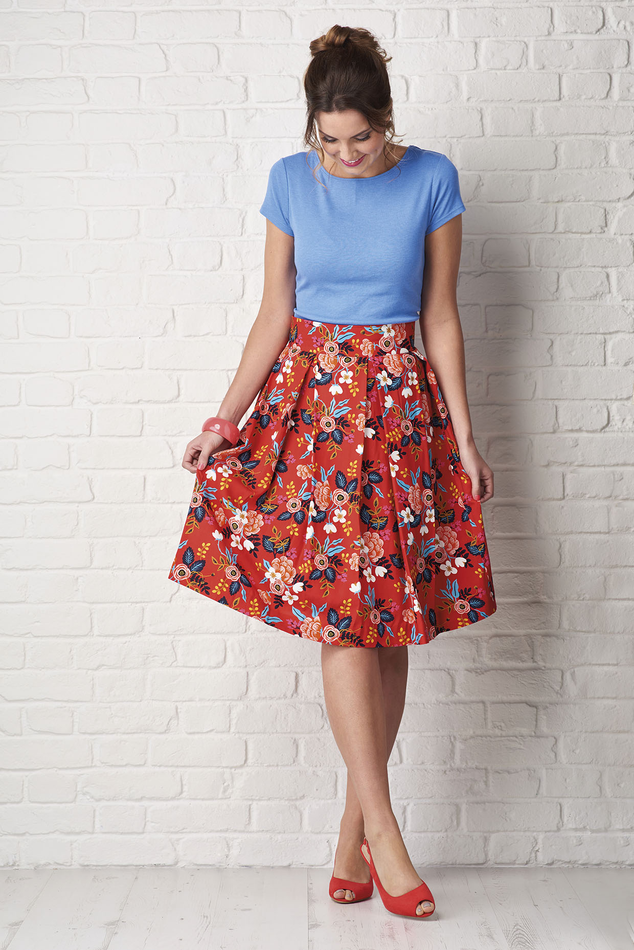 Pleated skirt pattern
