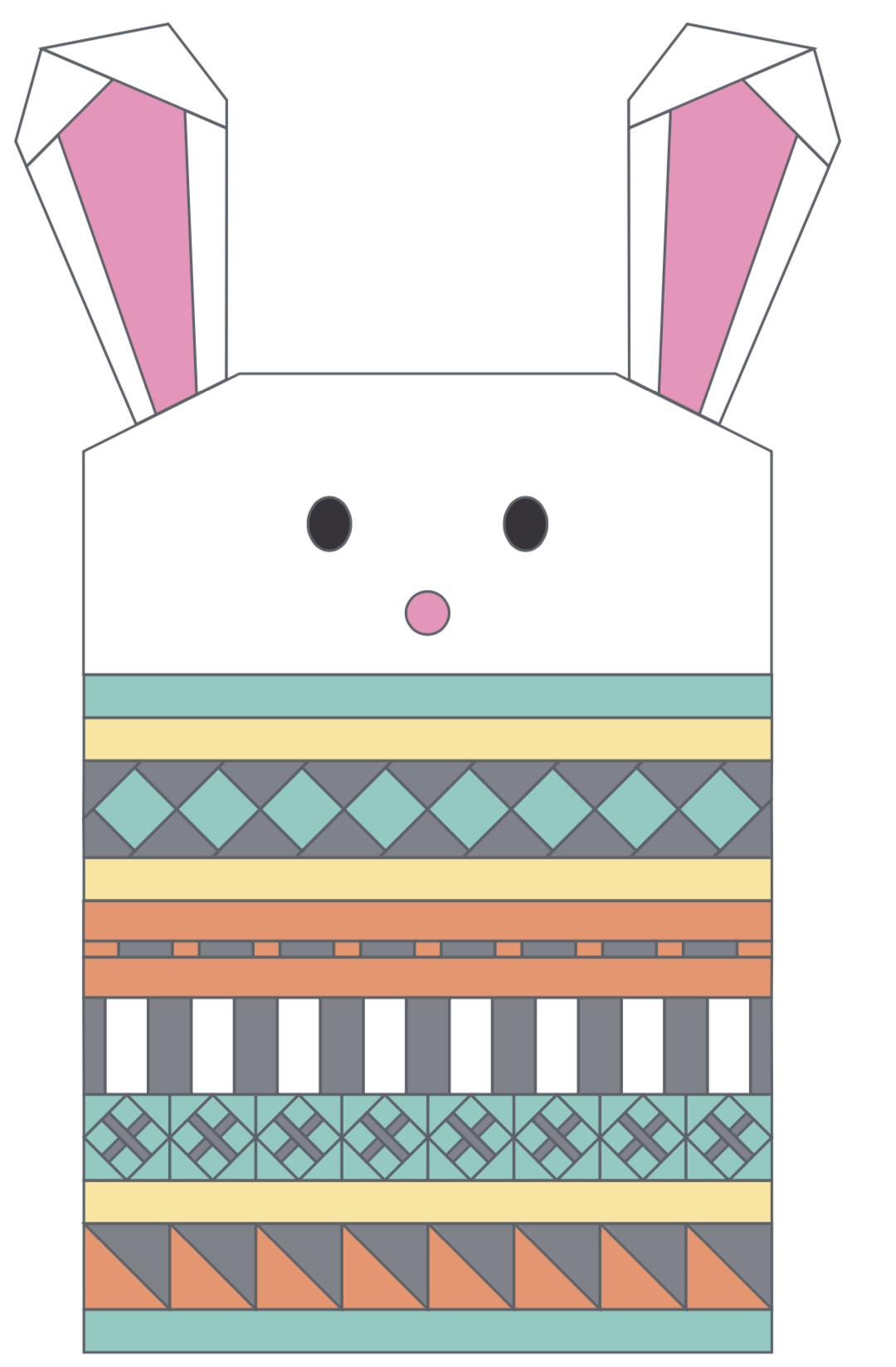 Bunny Quilt pattern layout diagram