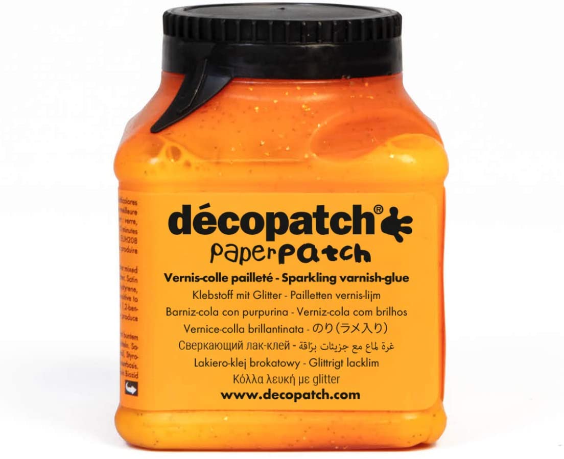 Decopatch glue with glitter