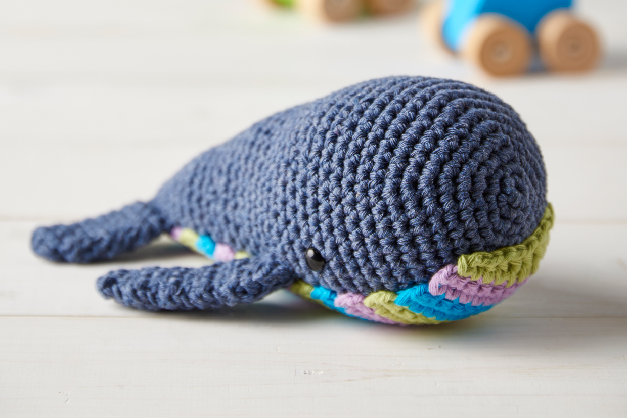 Super cute! Handmade Crochet light purple Plush Whale!