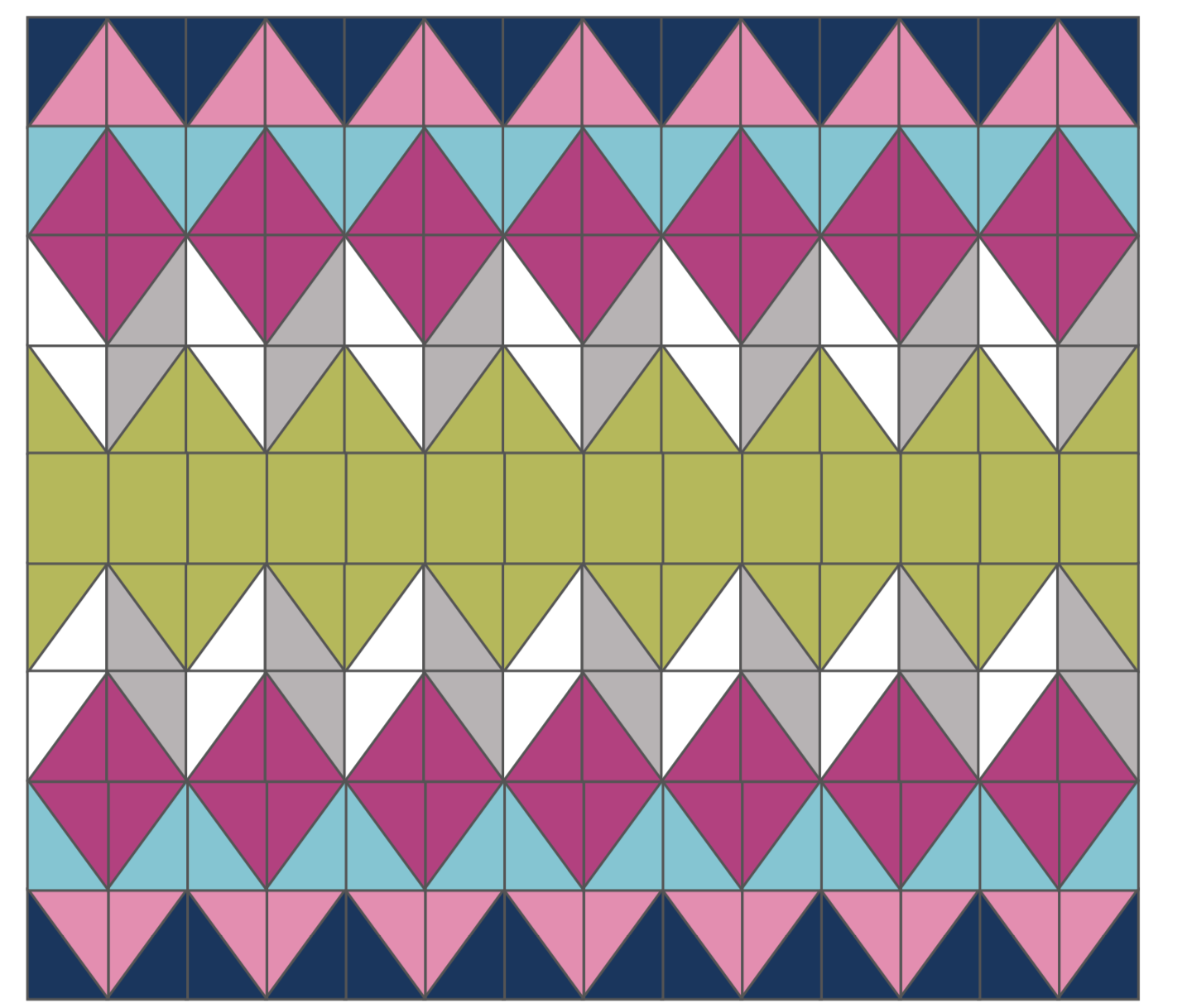 Half square triangles quilt pattern Layout Diagram
