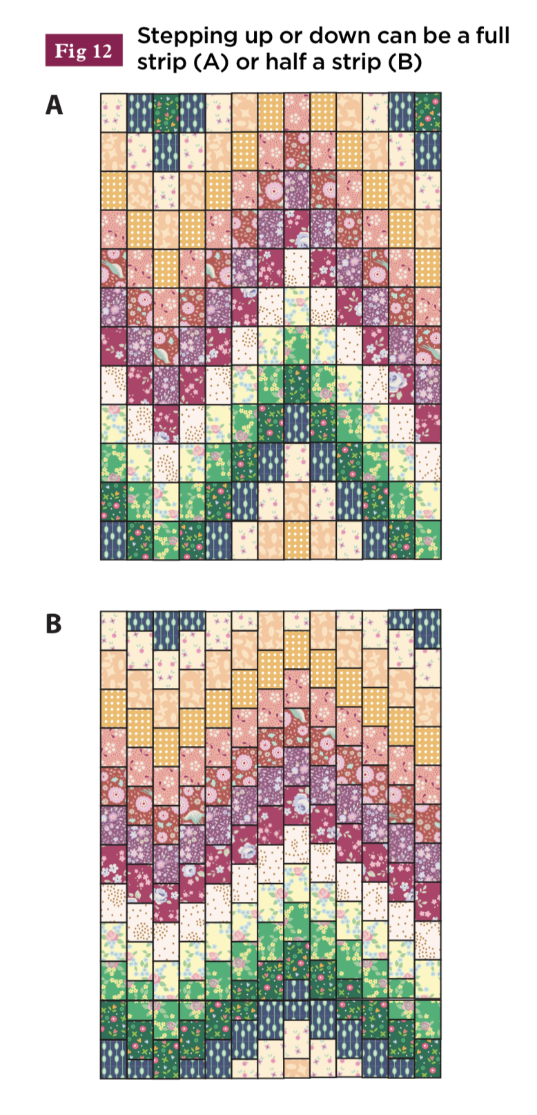 How to make a bargello quilt pattern Figure 12