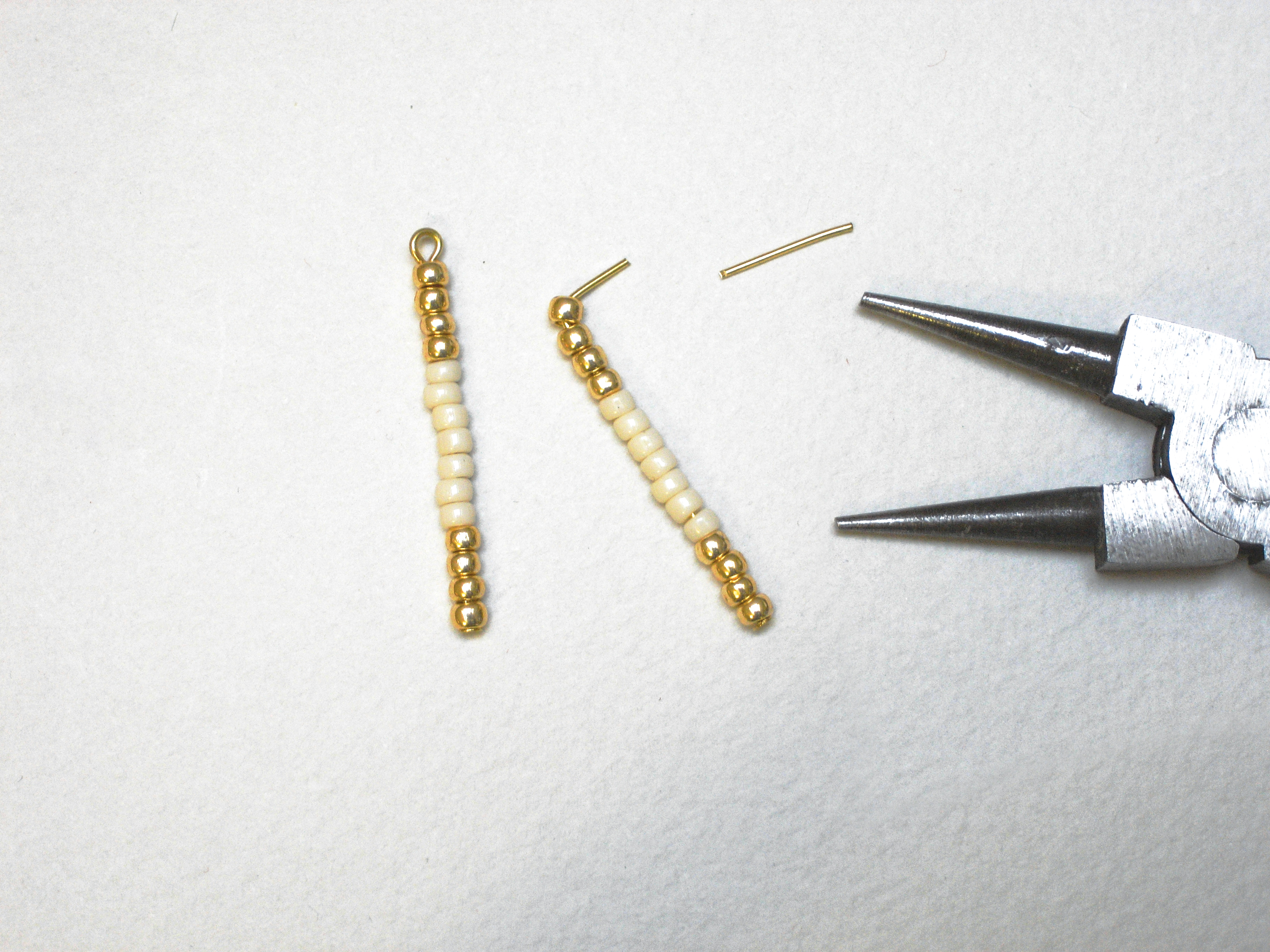 How to make seed bead earrings – step 1