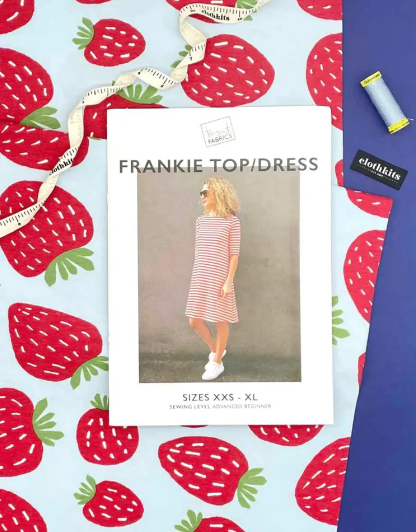 Strawberry Frankie Dress Complete Dressmaking Kit, Tessuti