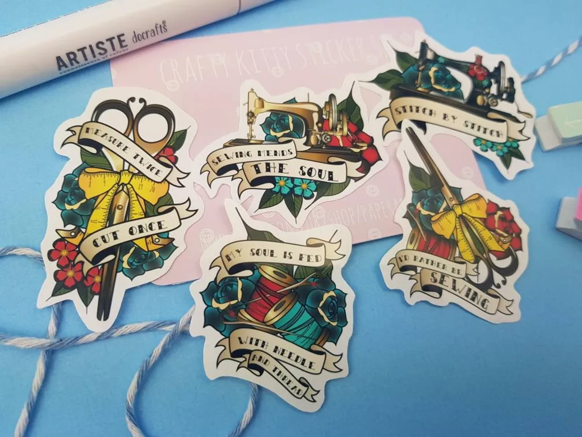 Sewing gifts stickers