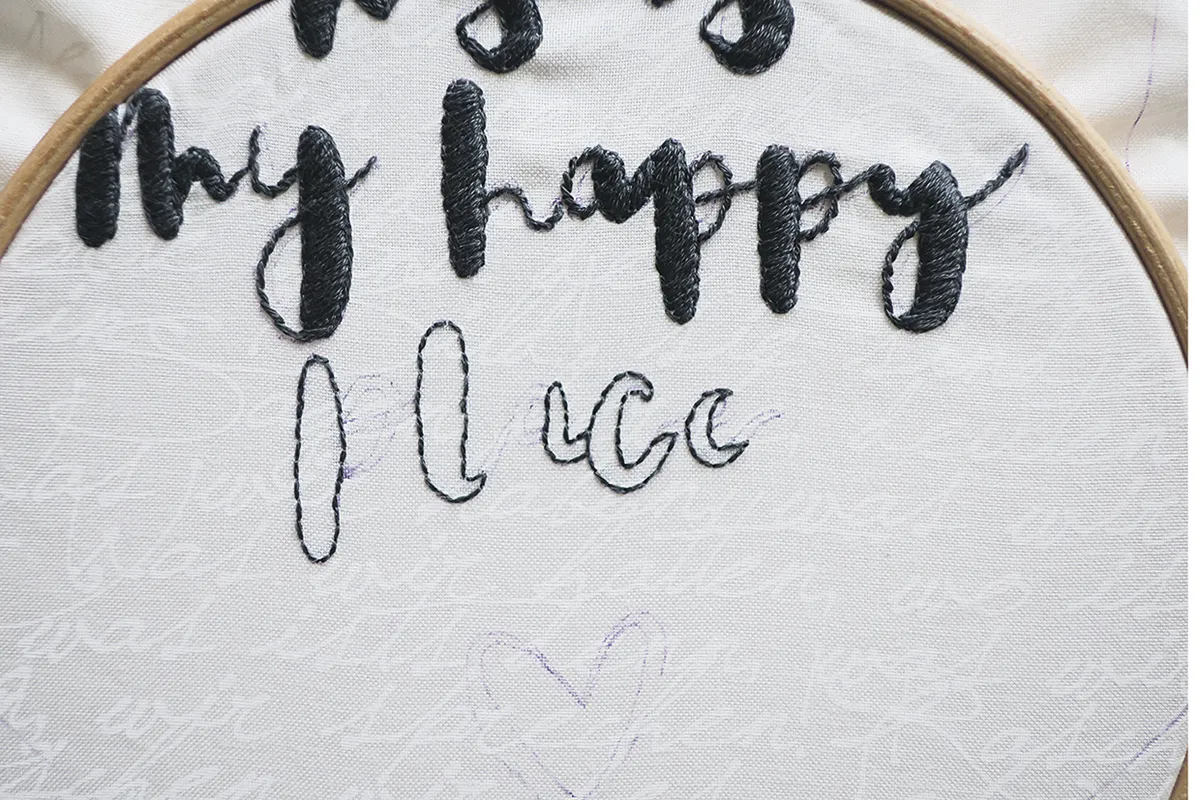 embroidery letters by hand Step2