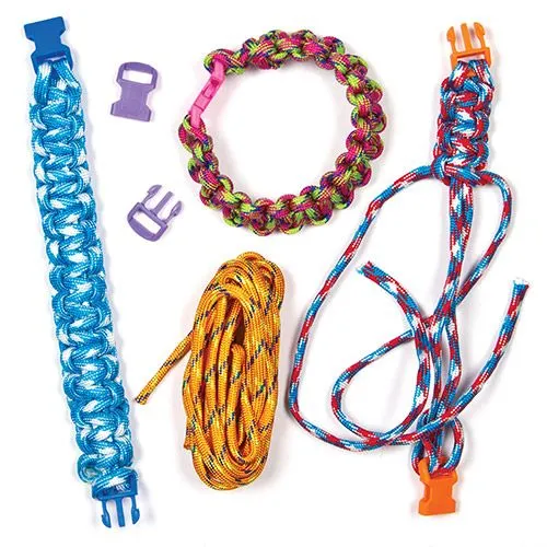 Baker Ross Make Your Own Braided Friendship Bracelets (Pack of 4) Creative Craft Kits for Kids to Design Make & Give As Gift