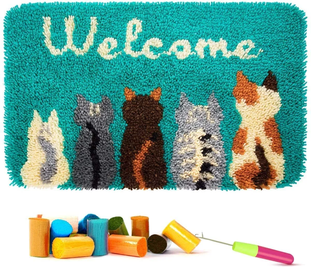 rug making kits - cats