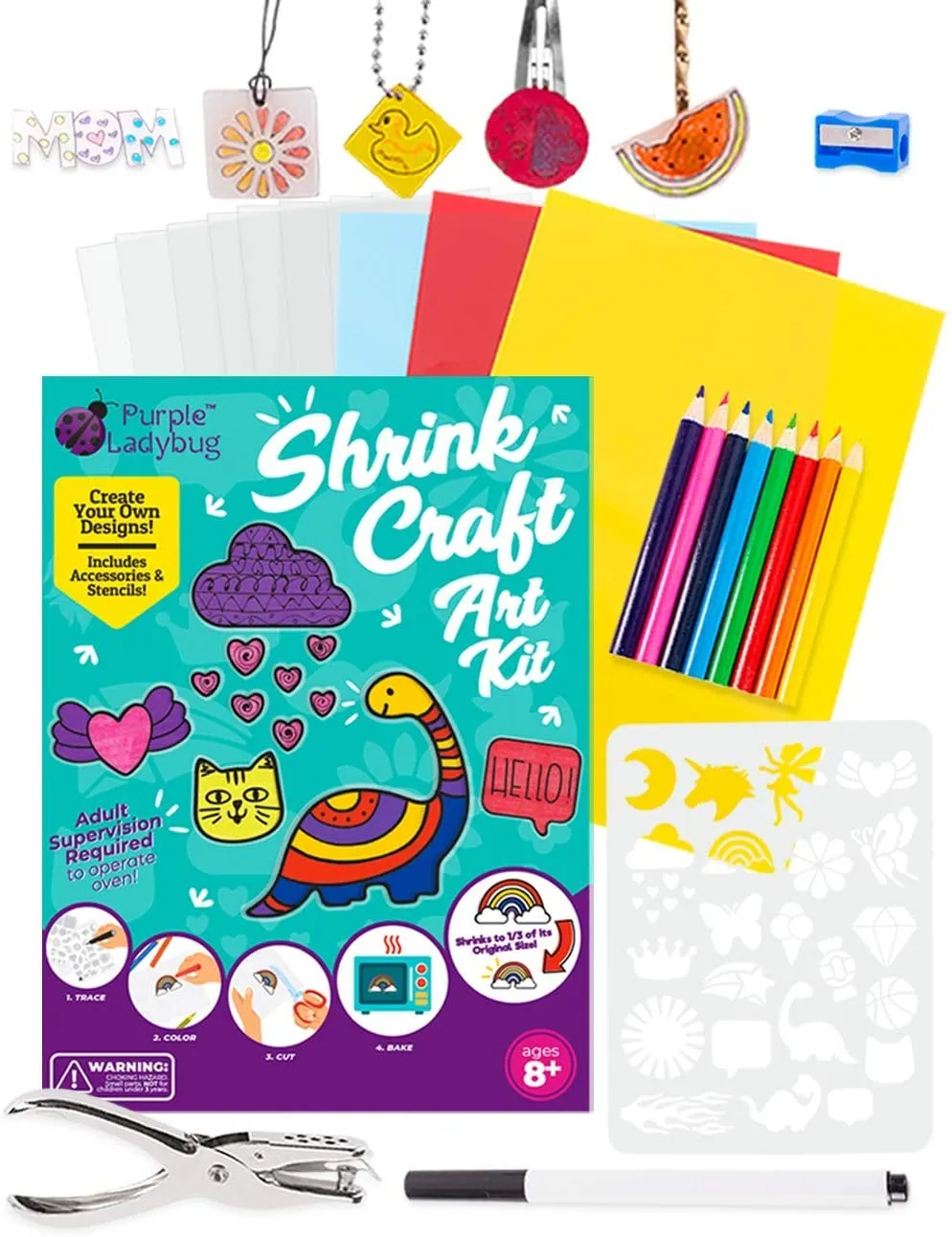 Purple Ladybug Novel Purple Ladybug Scratch Paper Art Set for Kids Variety  Pack With 36 Full