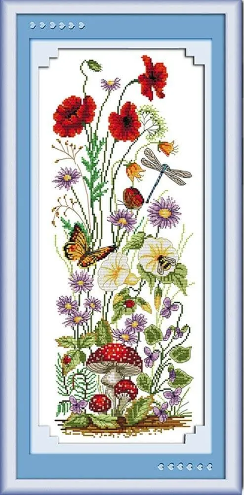 spring cross stitch tapestry