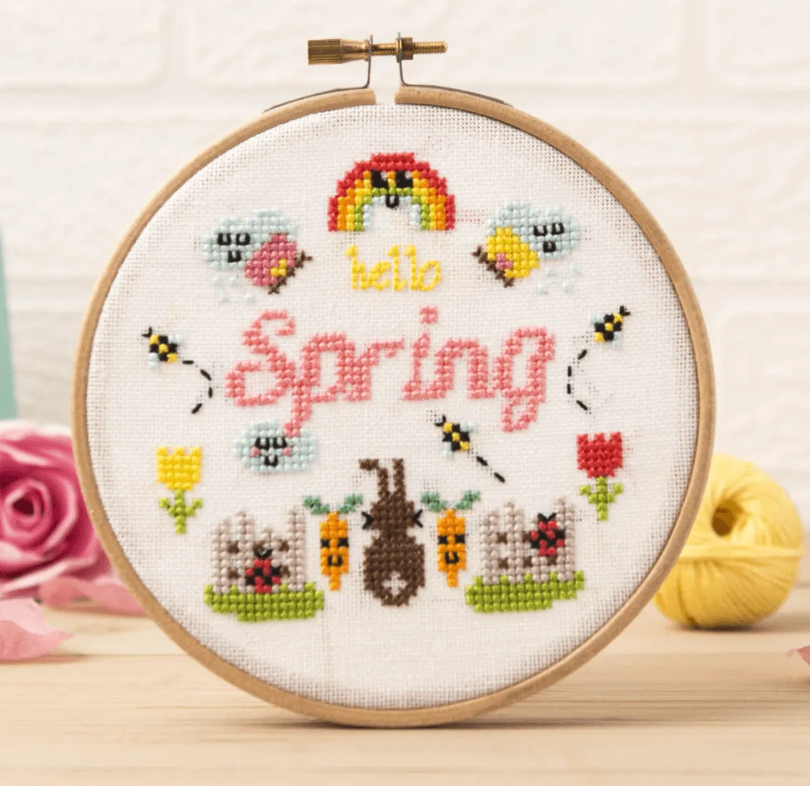 hello spring cross stitch
