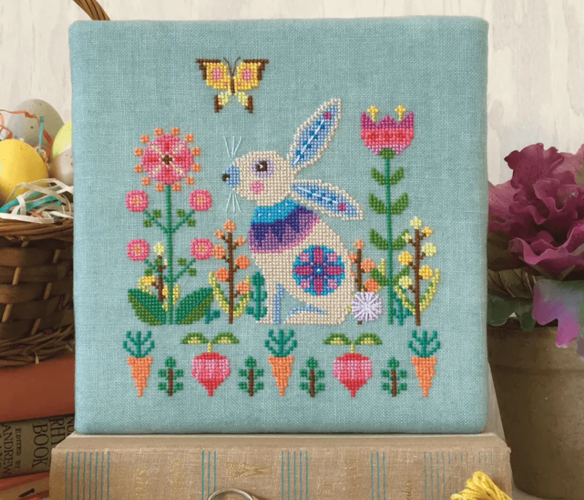 bunny spring cross stitch