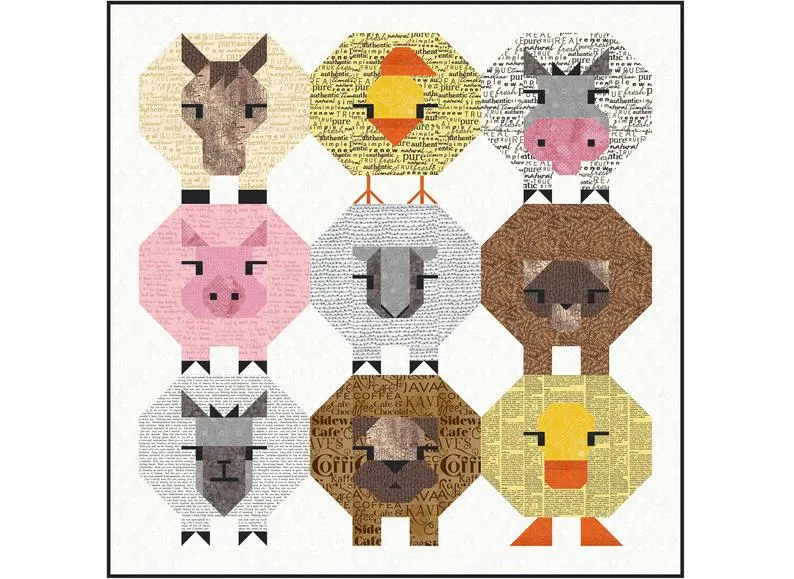 Animal baby quilt pattern