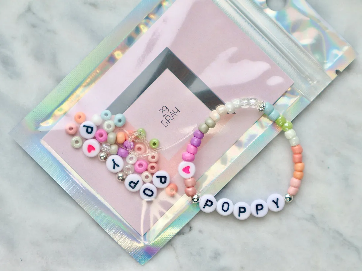 Kids Mixed Beads Jewellery Making Kit Gems DIY Box Bracelet Set Craft+FREE  GIFT