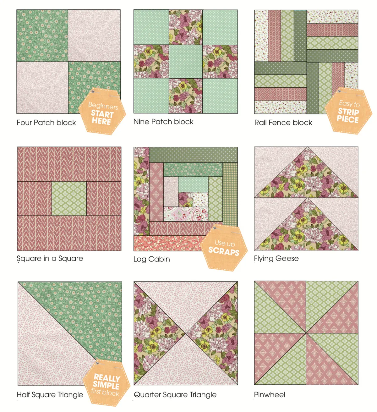 Easy quilt blocks for beginners