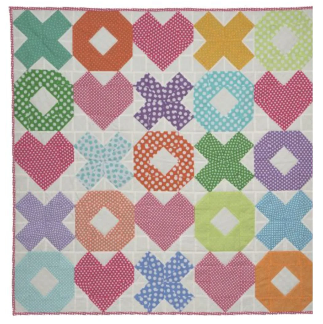 Hugs and kisses baby quilt pattern