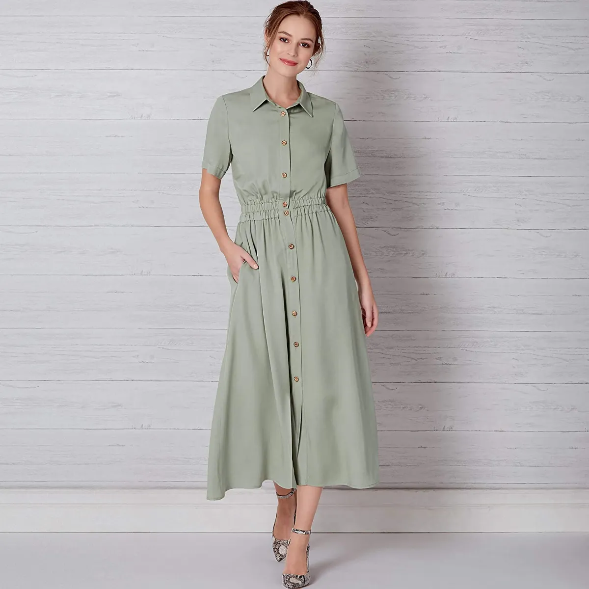 New Look Misses Button Front Dress Pattern